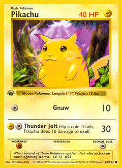 image of Pikachu card